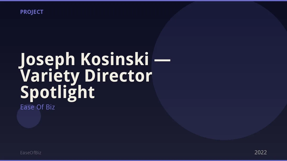 Joseph Kosinski — Variety Director Spotlight