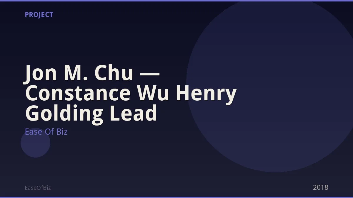 Jon M. Chu — Constance Wu Henry Golding Lead