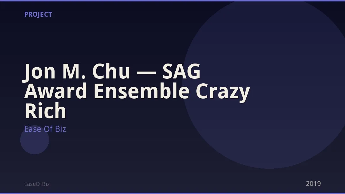 Jon M. Chu — SAG Award Ensemble Crazy Rich