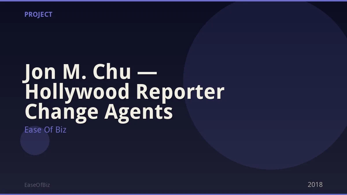 Jon M. Chu — Hollywood Reporter Change Agents