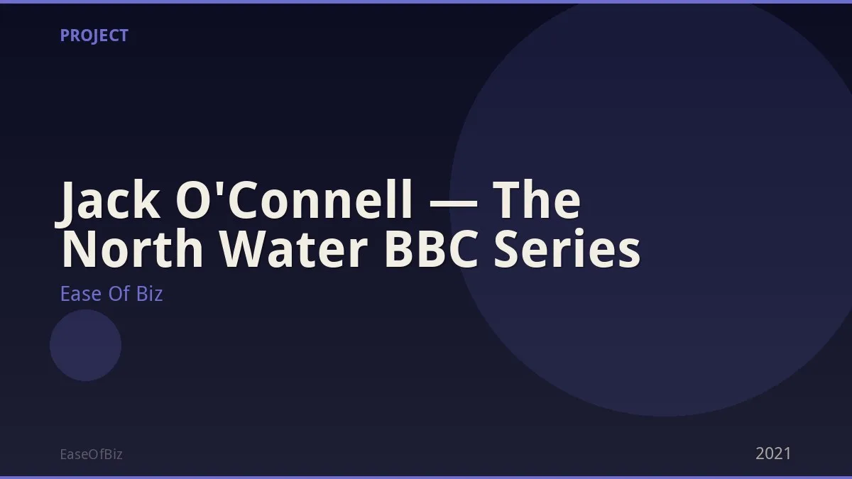 Jack O'Connell — The North Water BBC Series