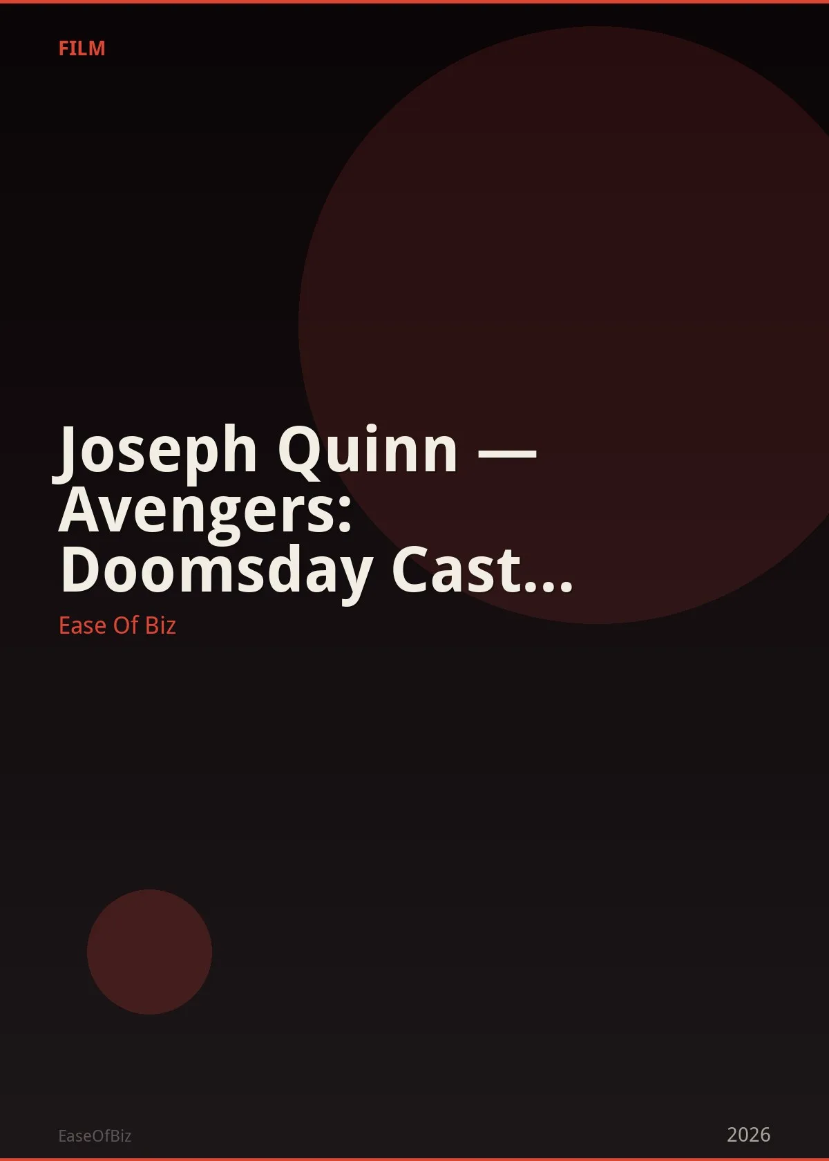Joseph Quinn — Avengers: Doomsday Cast MCU
