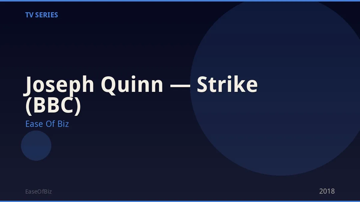 Joseph Quinn — Strike (BBC)
