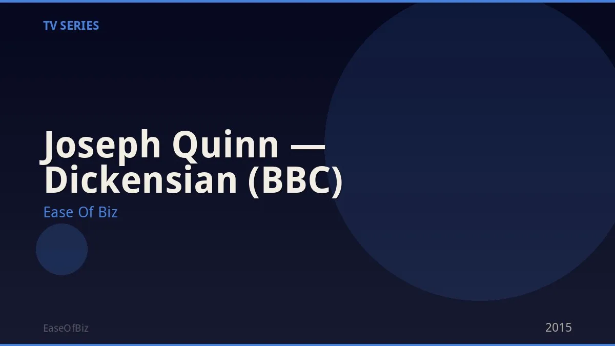 Joseph Quinn — Dickensian (BBC)