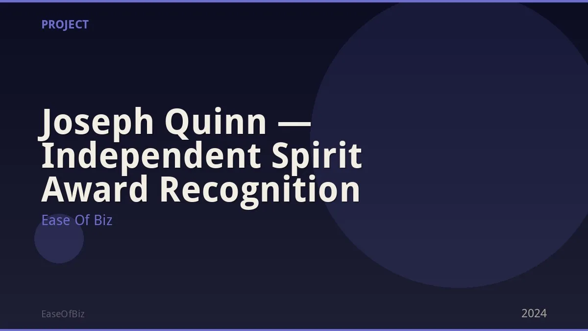 Joseph Quinn — Independent Spirit Award Recognition