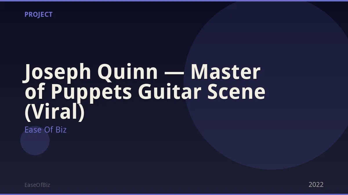 Joseph Quinn — Master of Puppets Guitar Scene (Viral)