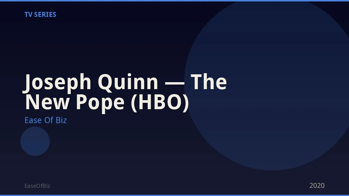 Joseph Quinn — The New Pope (HBO)