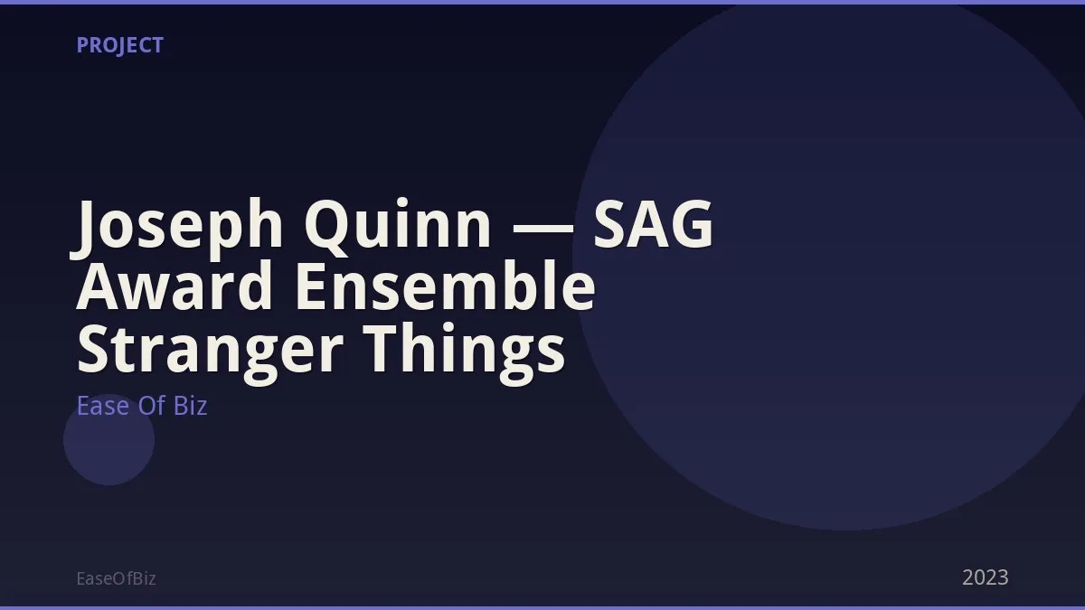 Joseph Quinn — SAG Award Ensemble Stranger Things