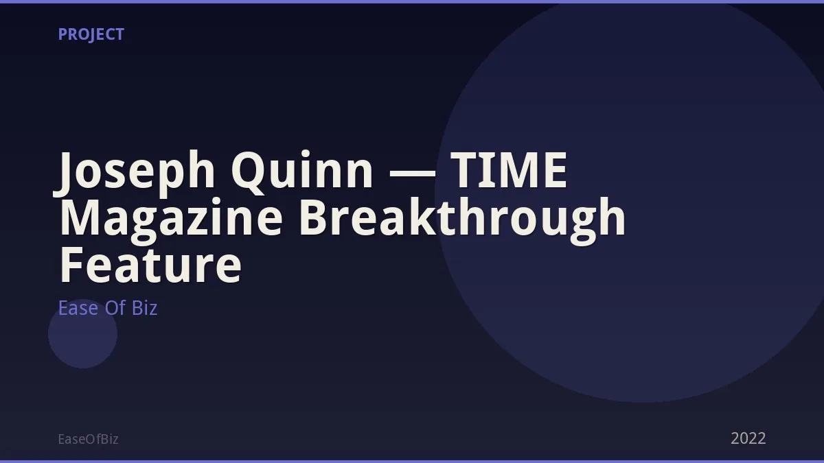 Joseph Quinn — TIME Magazine Breakthrough Feature