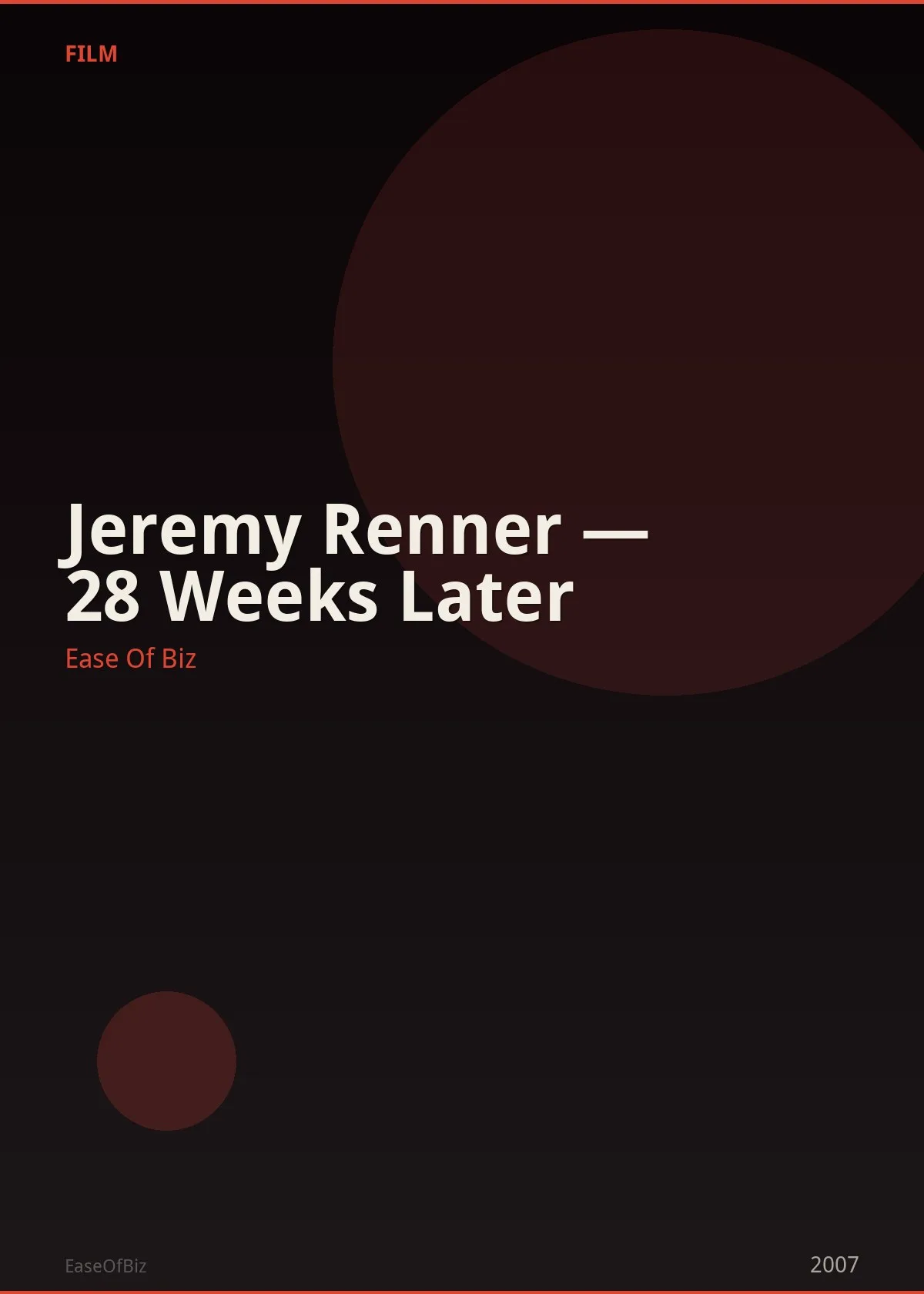 Jeremy Renner — 28 Weeks Later