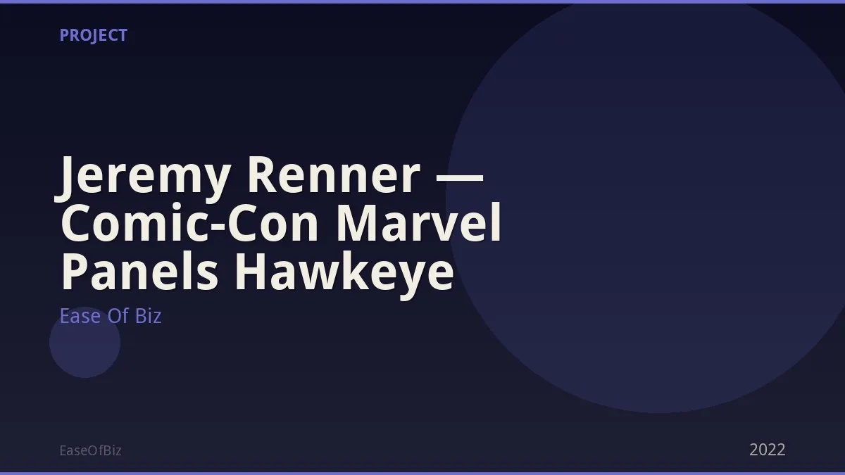 Jeremy Renner — Comic-Con Marvel Panels Hawkeye
