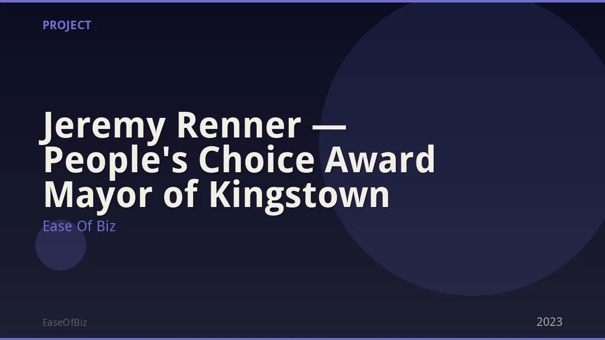 Jeremy Renner — People's Choice Award Mayor of Kingstown