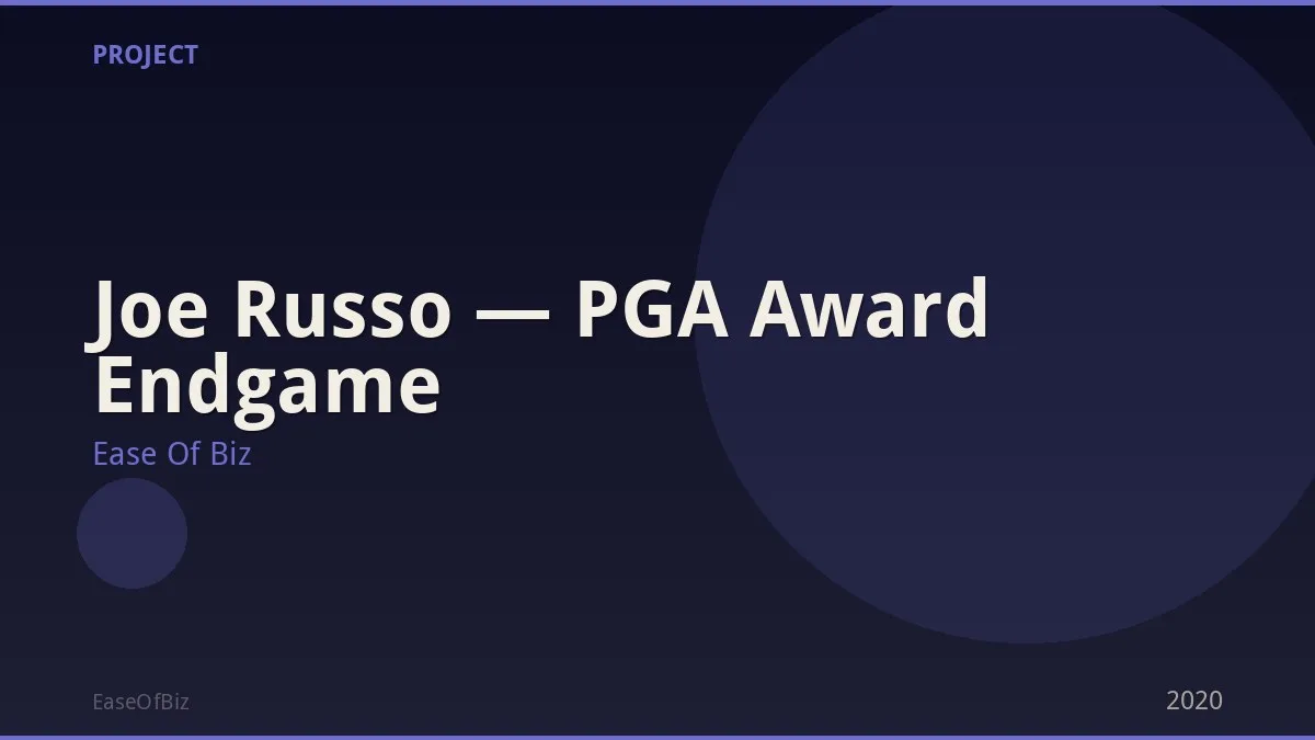 Joe Russo — PGA Award Endgame