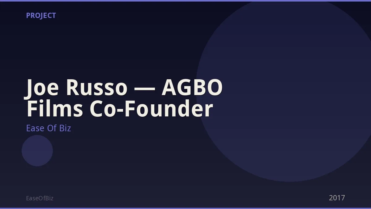 Joe Russo — AGBO Films Co-Founder