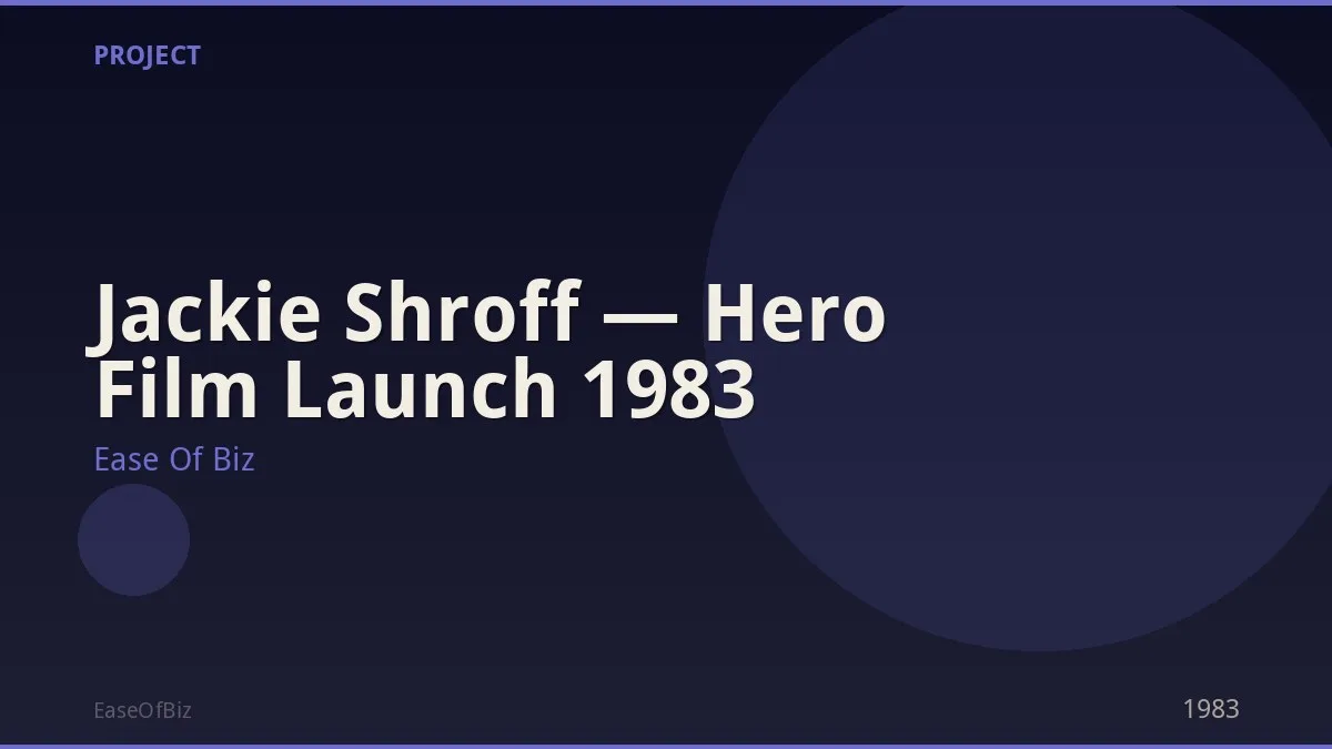 Jackie Shroff — Hero Film Launch 1983