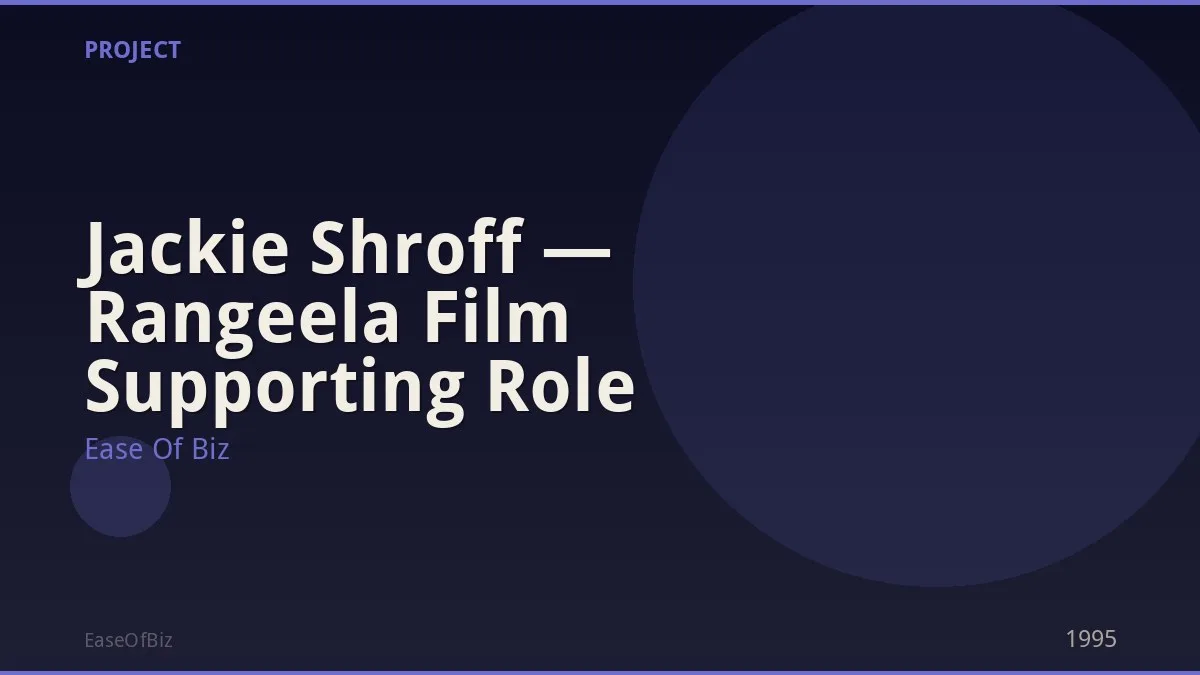 Jackie Shroff — Rangeela Film Supporting Role