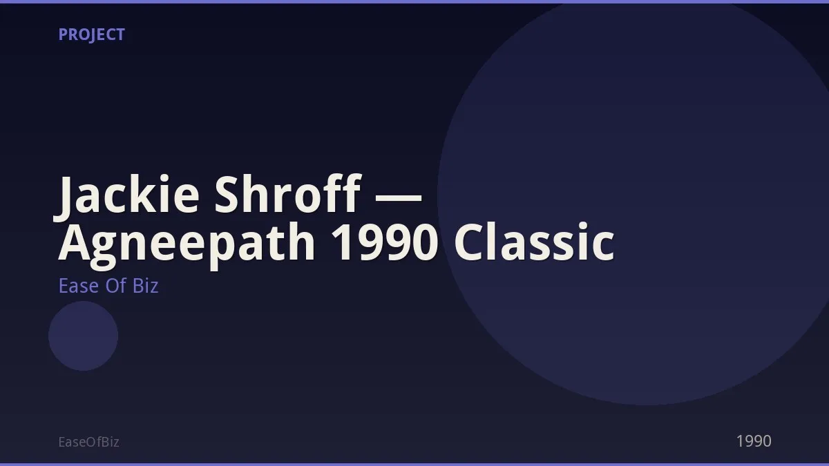 Jackie Shroff — Agneepath 1990 Classic