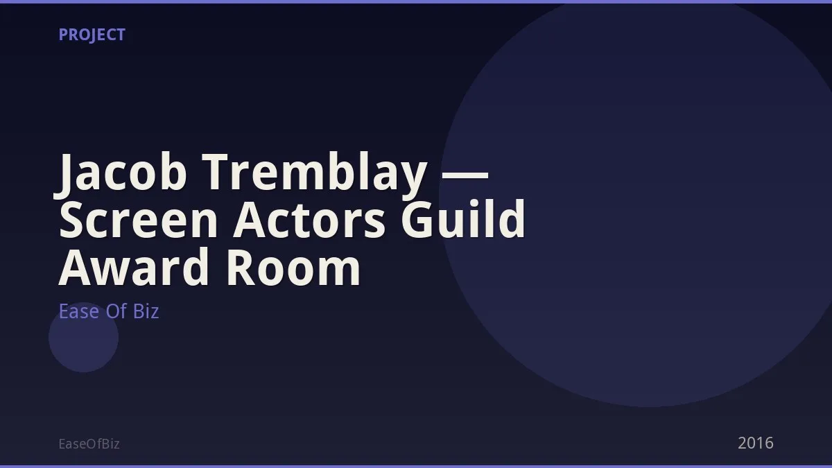 Jacob Tremblay — Screen Actors Guild Award Room