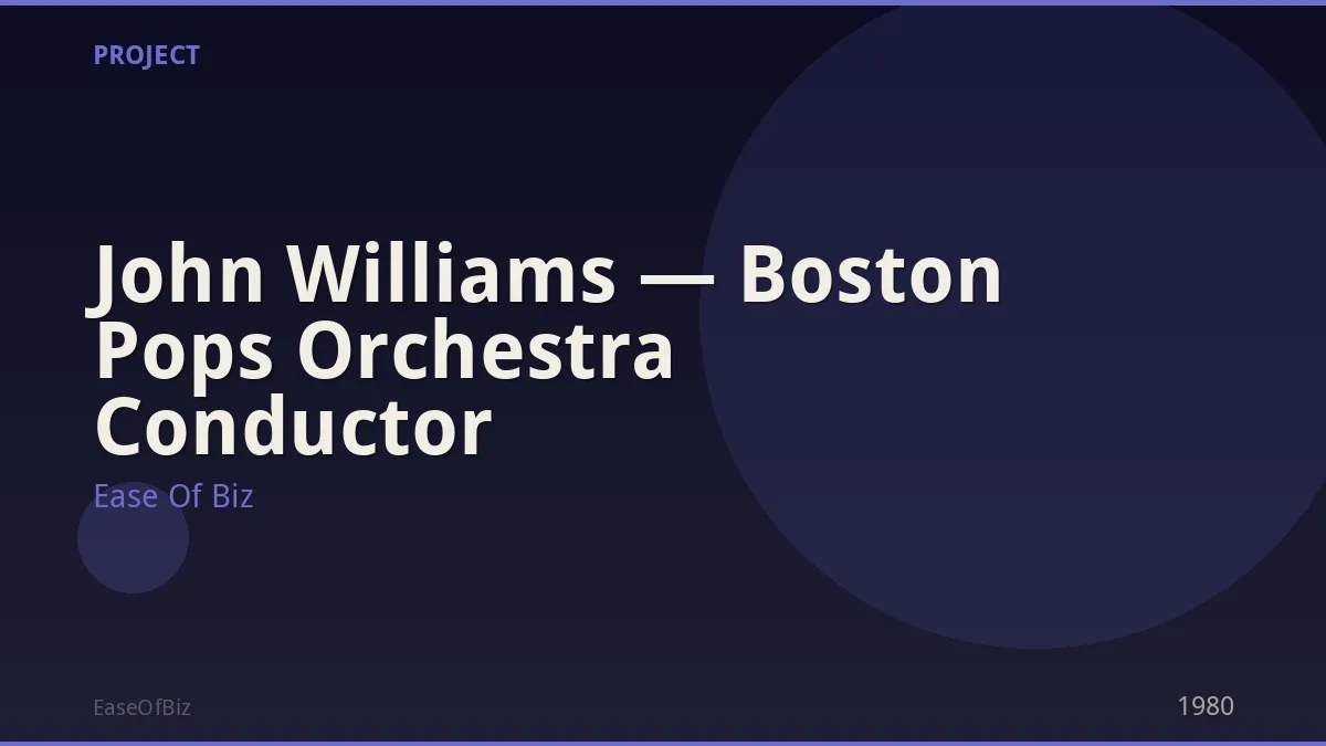 John Williams — Boston Pops Orchestra Conductor