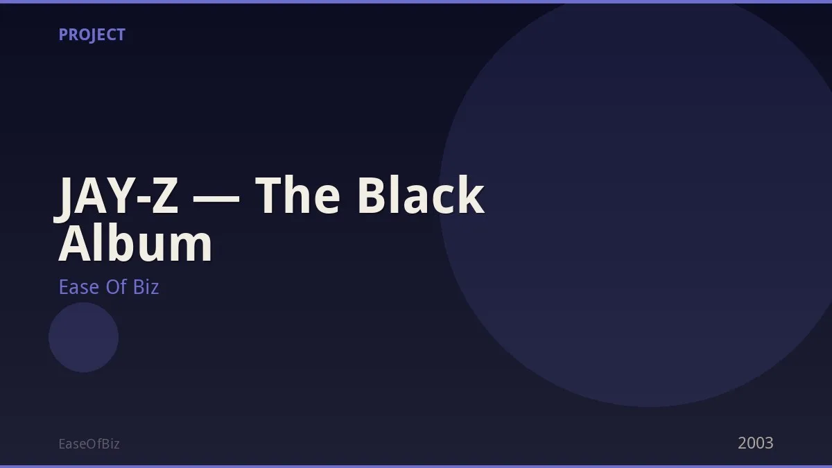 JAY-Z — The Black Album