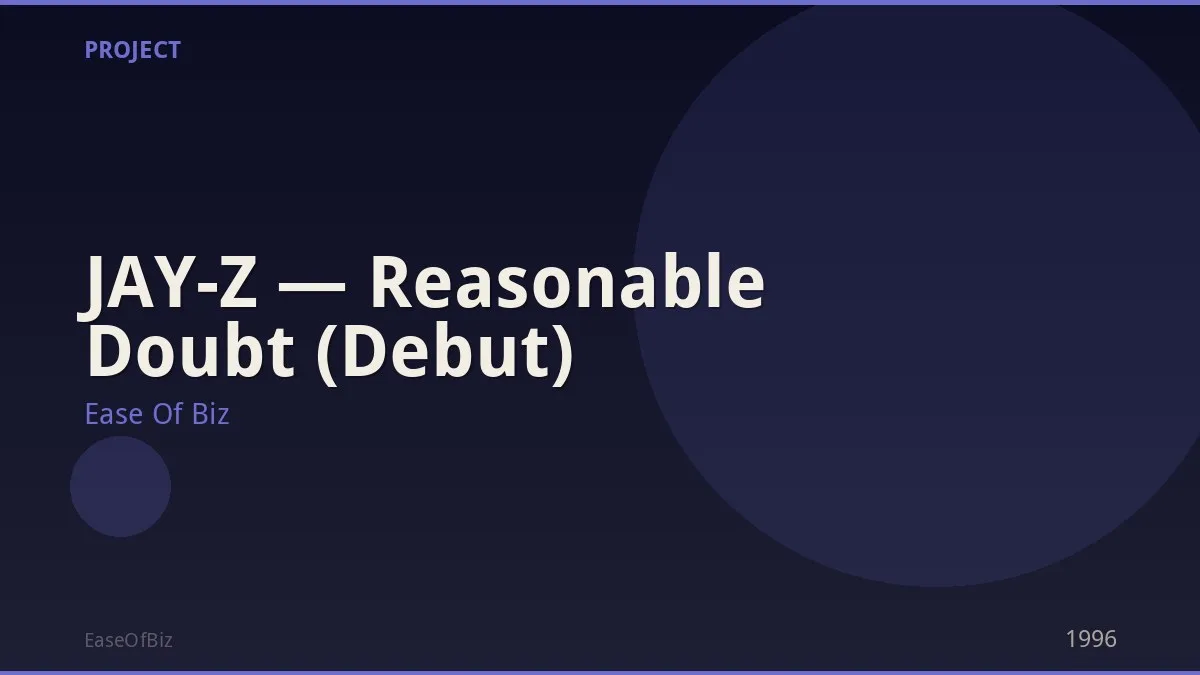 JAY-Z — Reasonable Doubt (Debut)