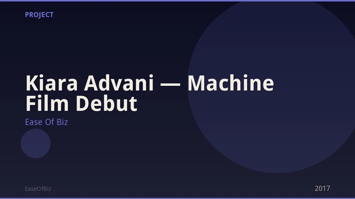 Kiara Advani — Machine Film Debut