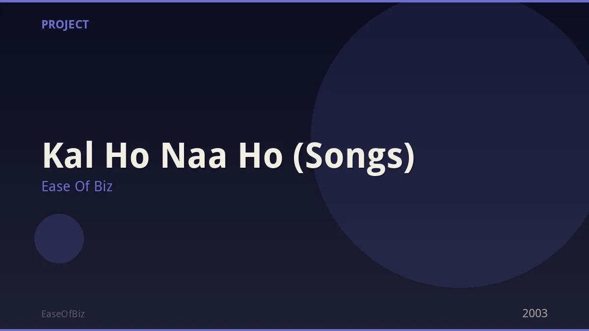 Kal Ho Naa Ho (Songs)