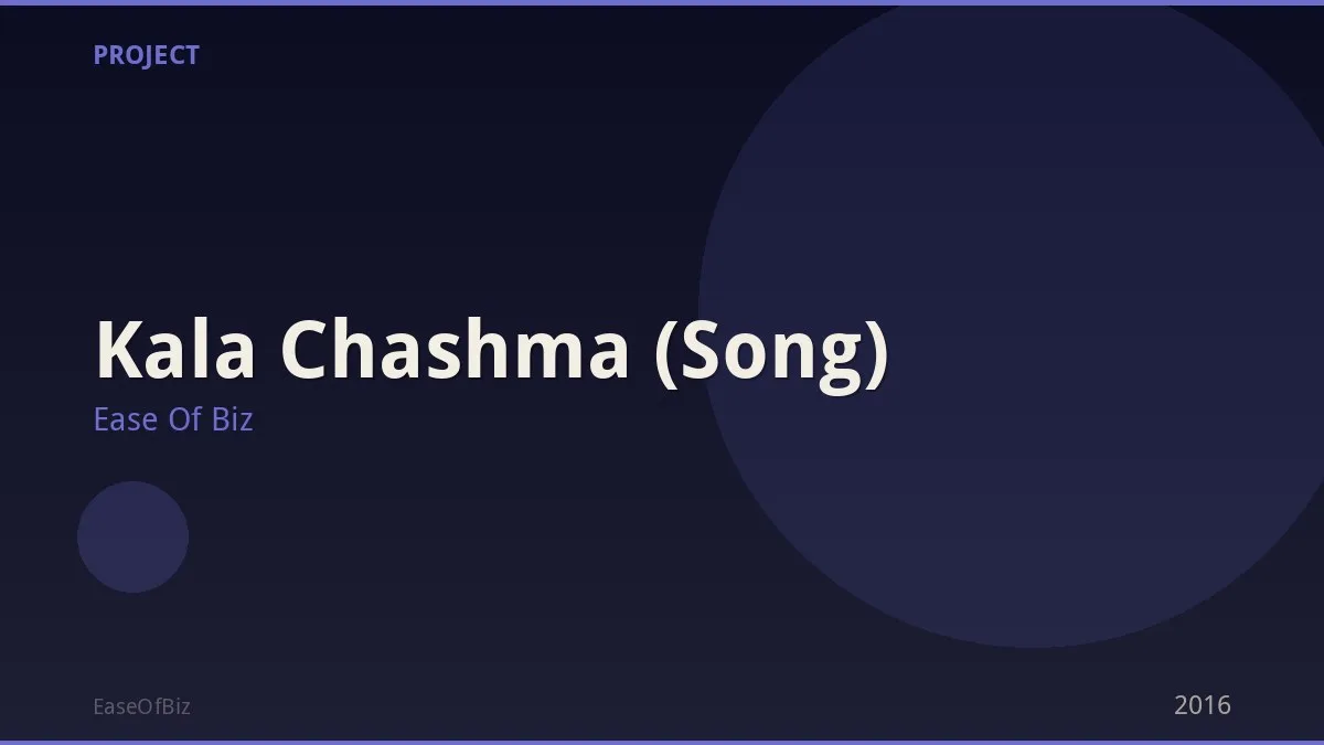 Kala Chashma (Song)