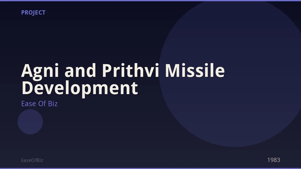 Agni and Prithvi Missile Development