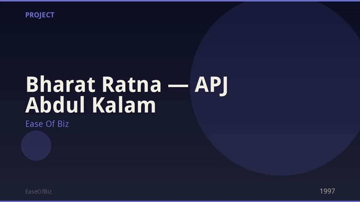 Bharat Ratna — APJ Abdul Kalam