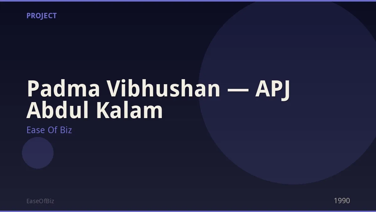 Padma Vibhushan — APJ Abdul Kalam
