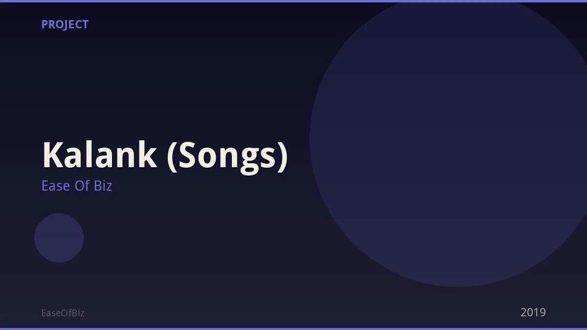 Kalank (Songs)