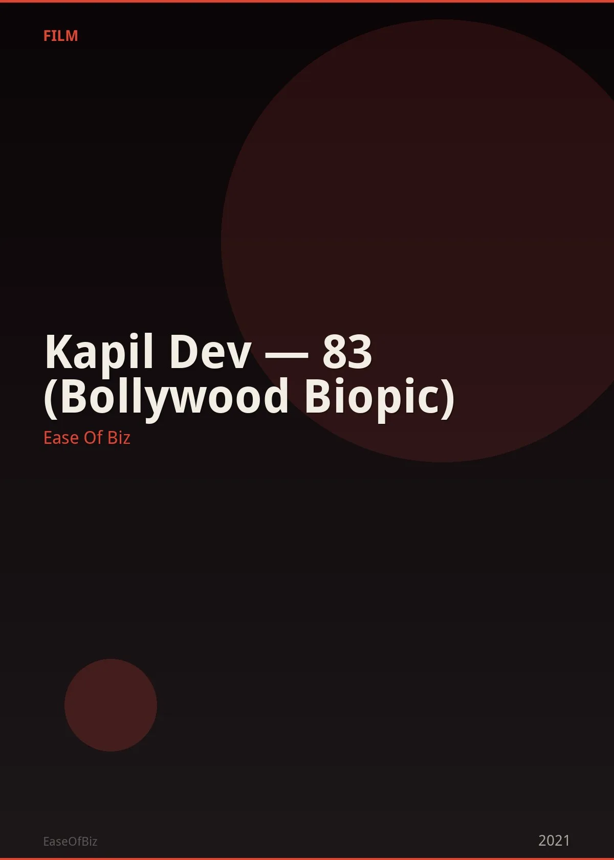 Kapil Dev — 83 (Bollywood Biopic)