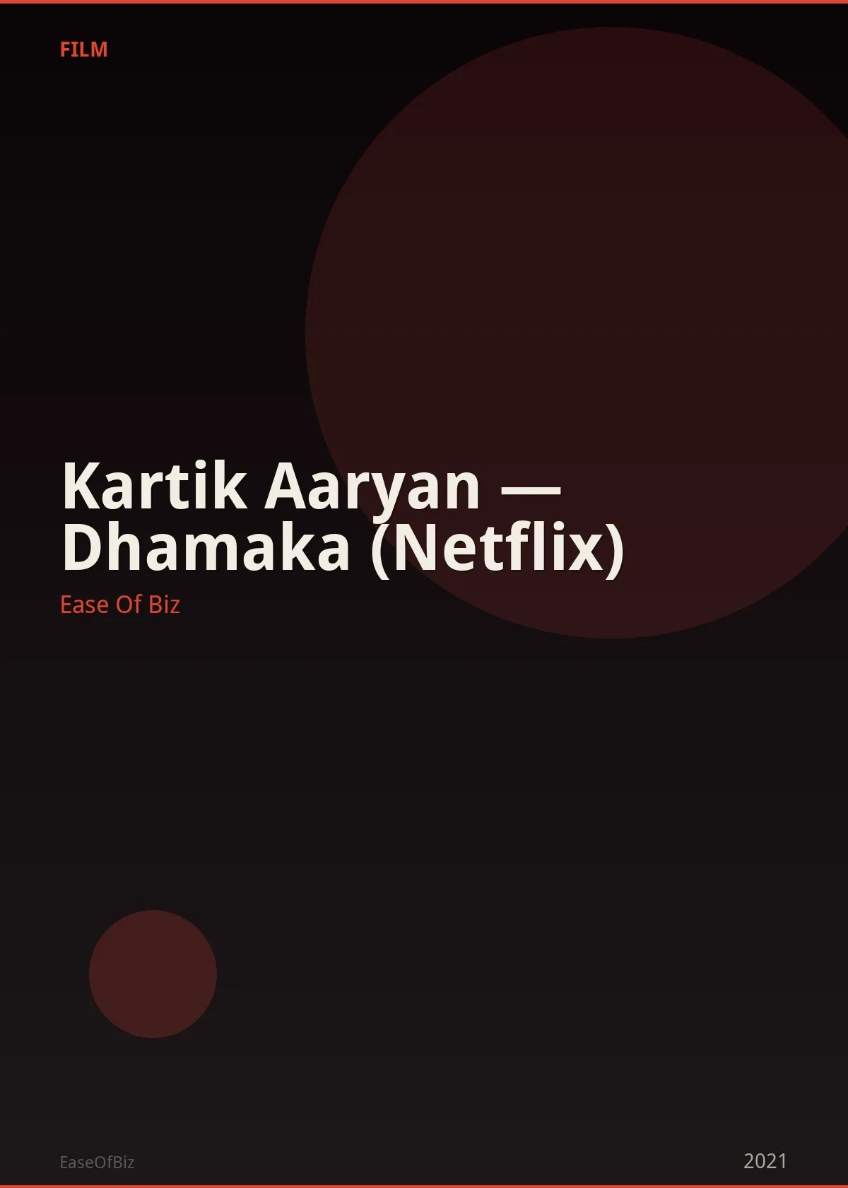 Kartik Aaryan — Dhamaka (Netflix)