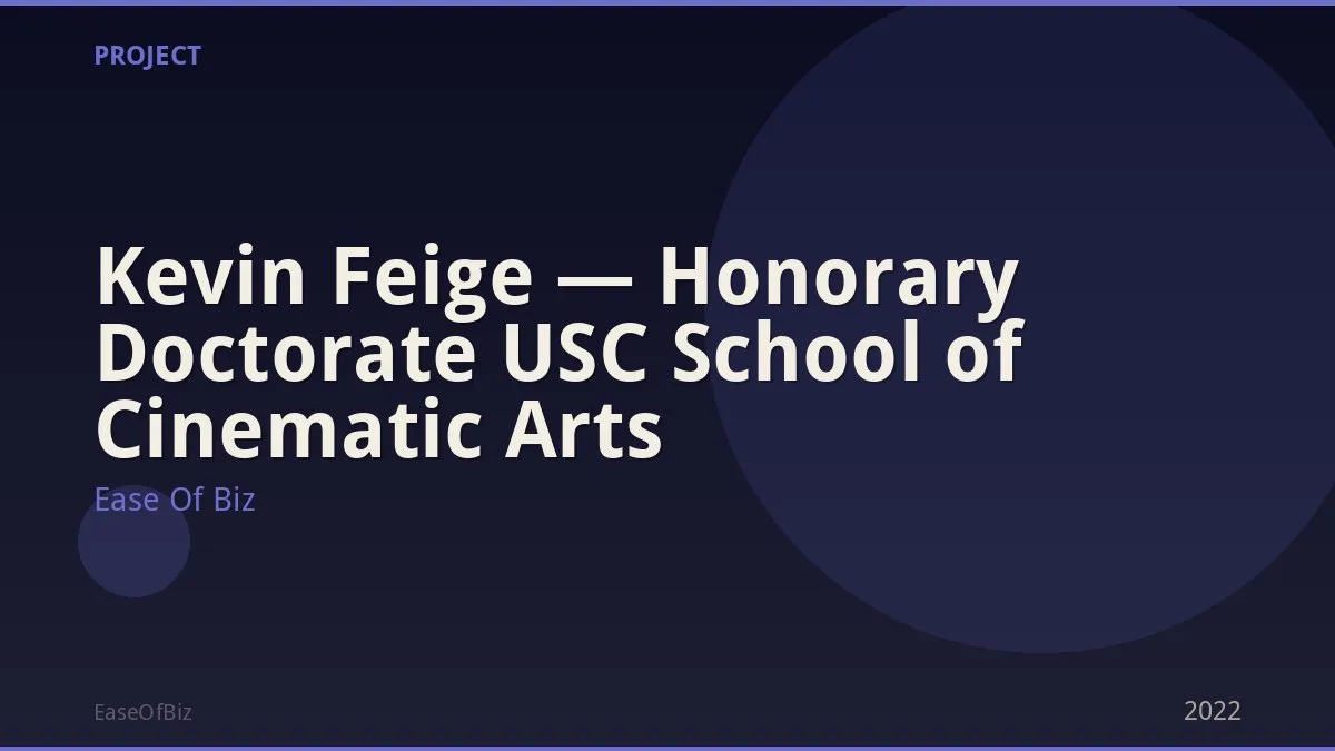 Kevin Feige — Honorary Doctorate USC School of Cinematic Arts