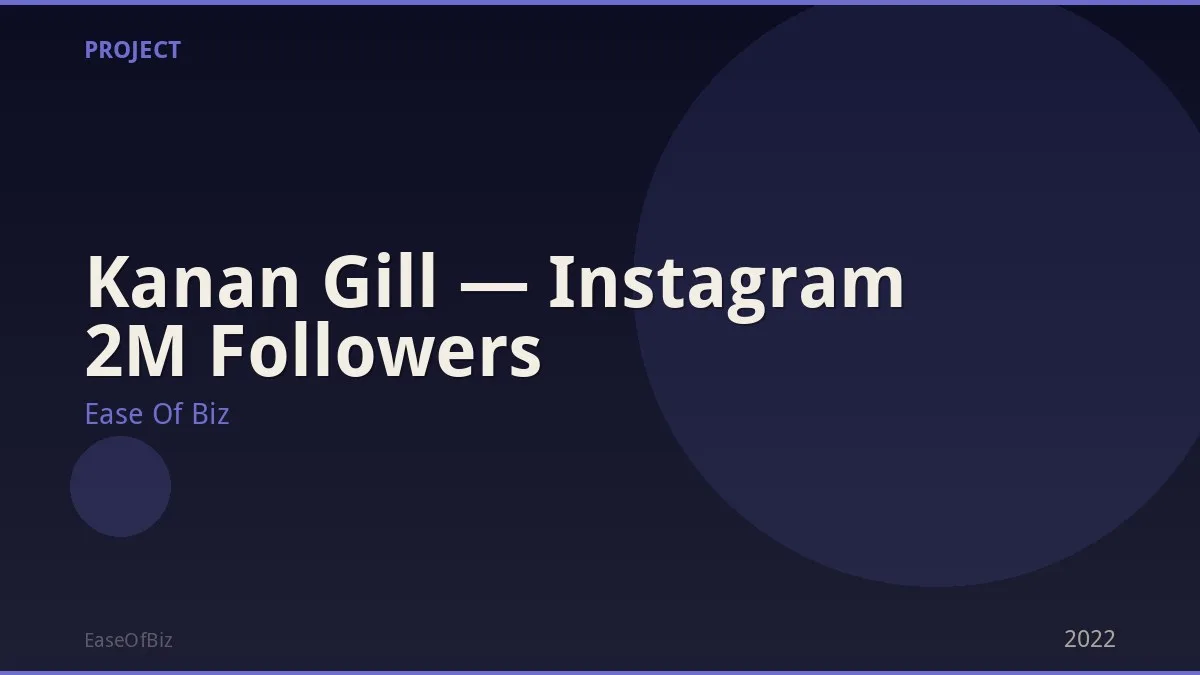 Kanan Gill — Instagram 2M Followers