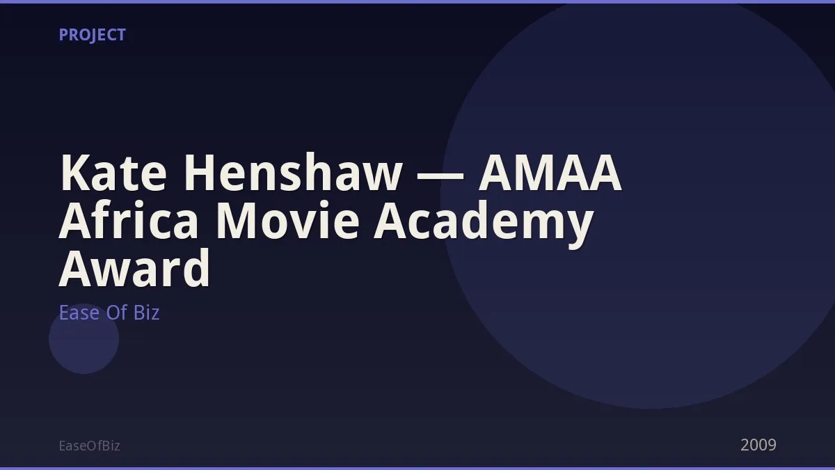 Kate Henshaw — AMAA Africa Movie Academy Award