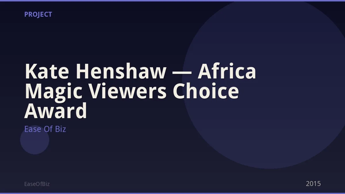 Kate Henshaw — Africa Magic Viewers Choice Award