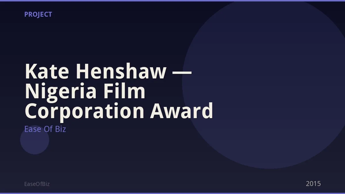 Kate Henshaw — Nigeria Film Corporation Award