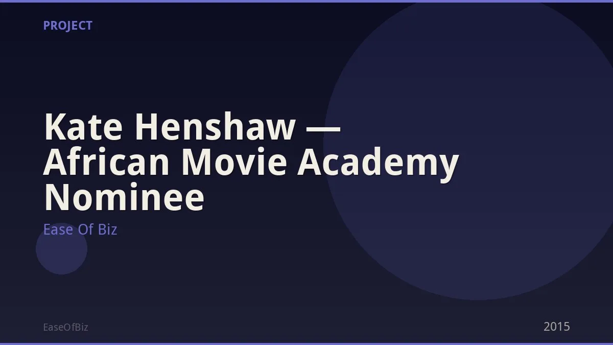 Kate Henshaw — African Movie Academy Nominee