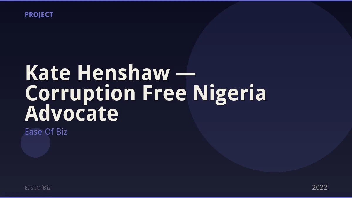 Kate Henshaw — Corruption Free Nigeria Advocate