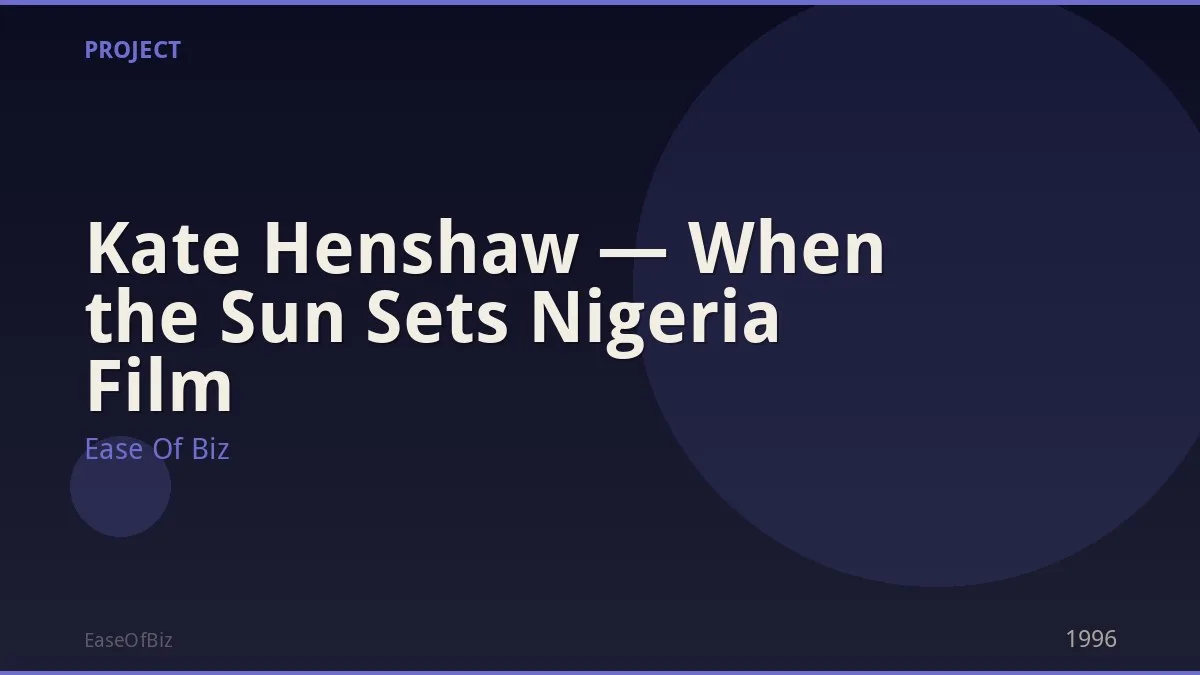 Kate Henshaw — When the Sun Sets Nigeria Film