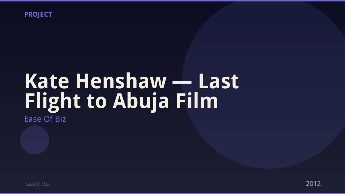 Kate Henshaw — Last Flight to Abuja Film