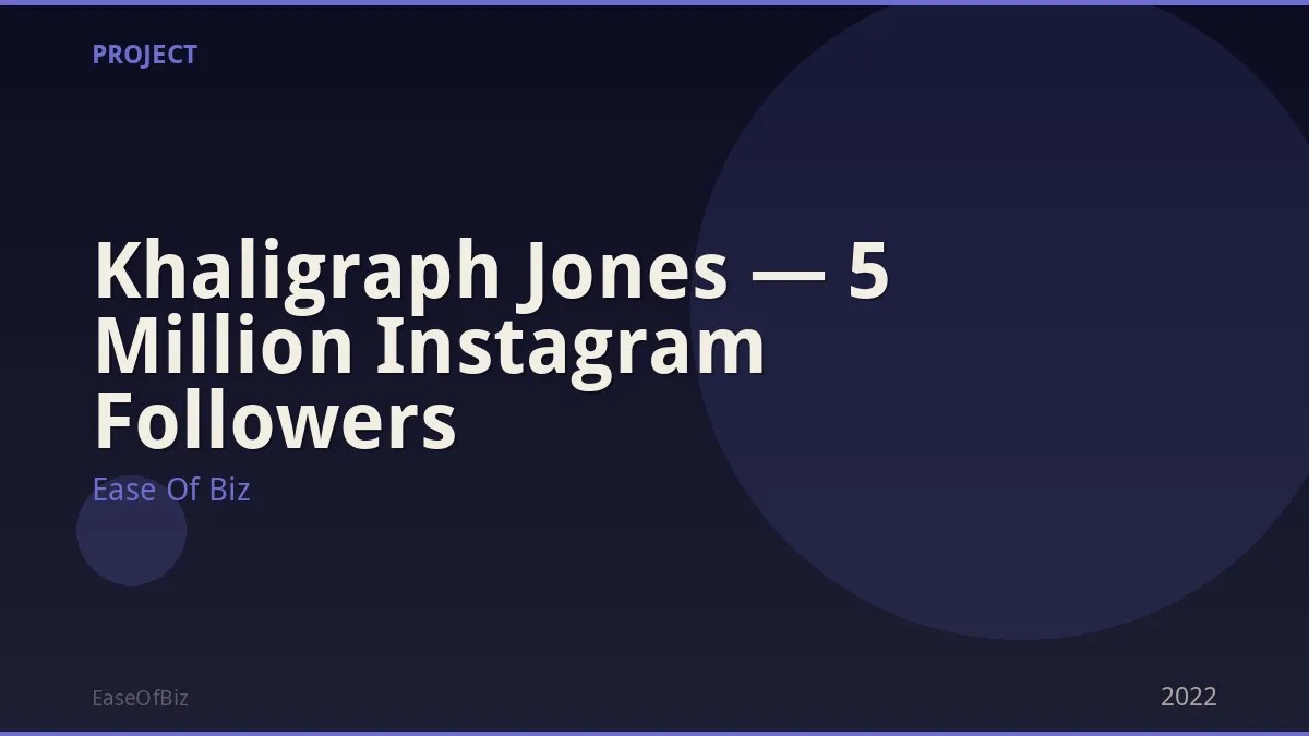 Khaligraph Jones — 5 Million Instagram Followers