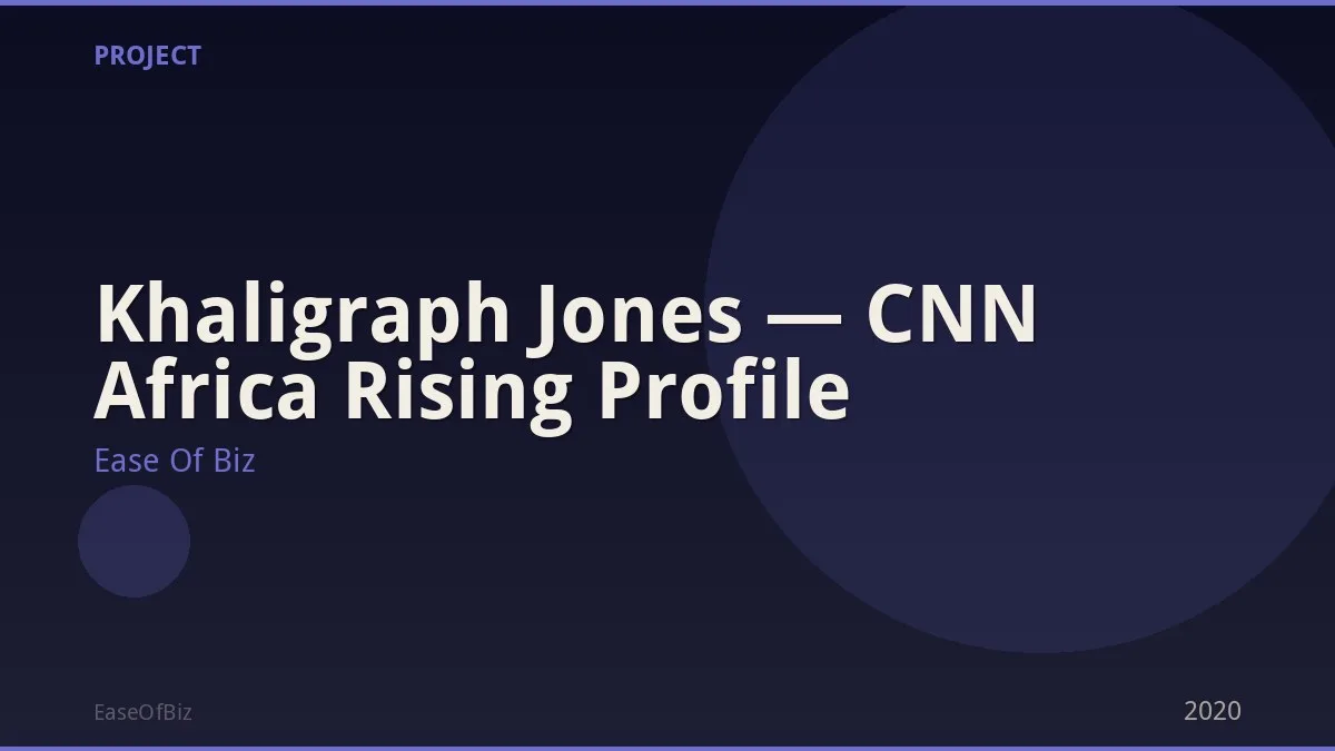 Khaligraph Jones — CNN Africa Rising Profile