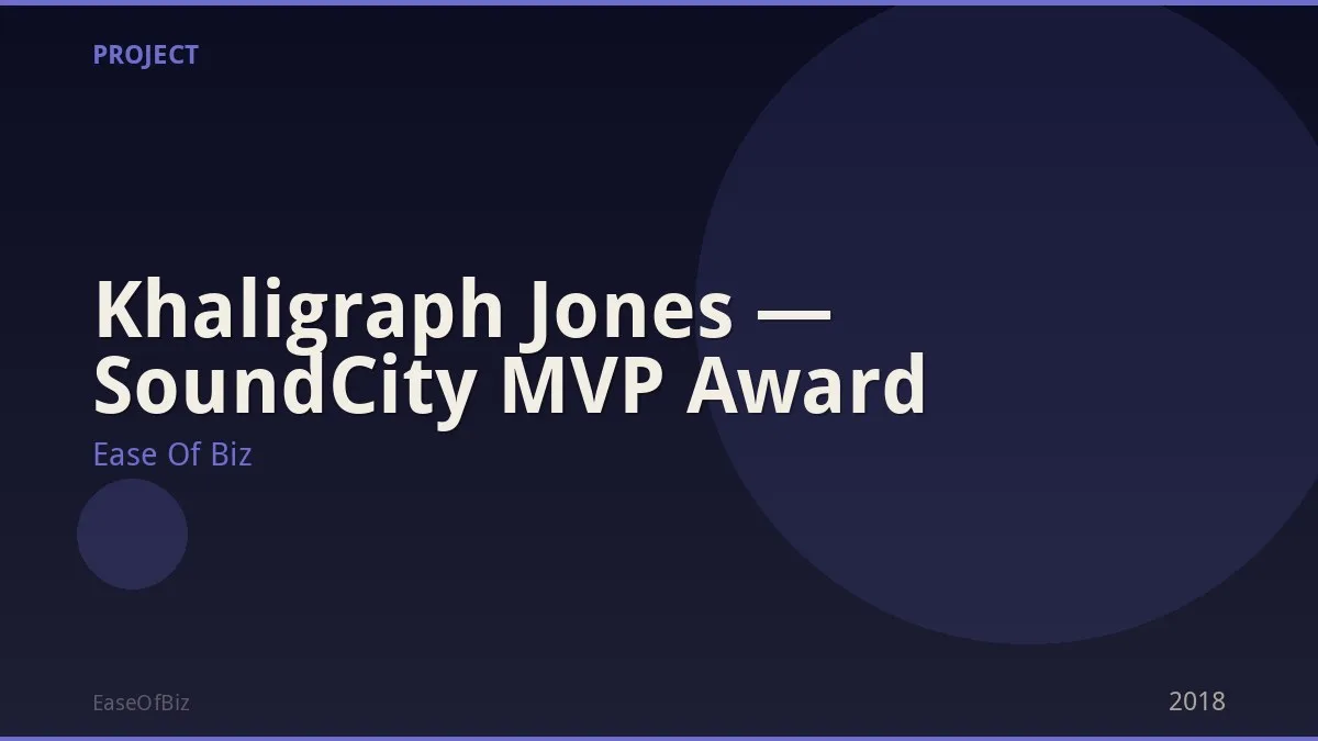 Khaligraph Jones — SoundCity MVP Award