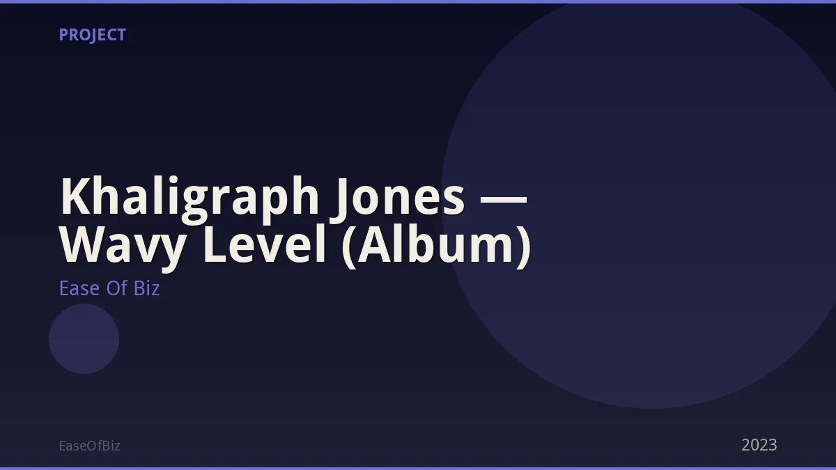 Khaligraph Jones — Wavy Level (Album)