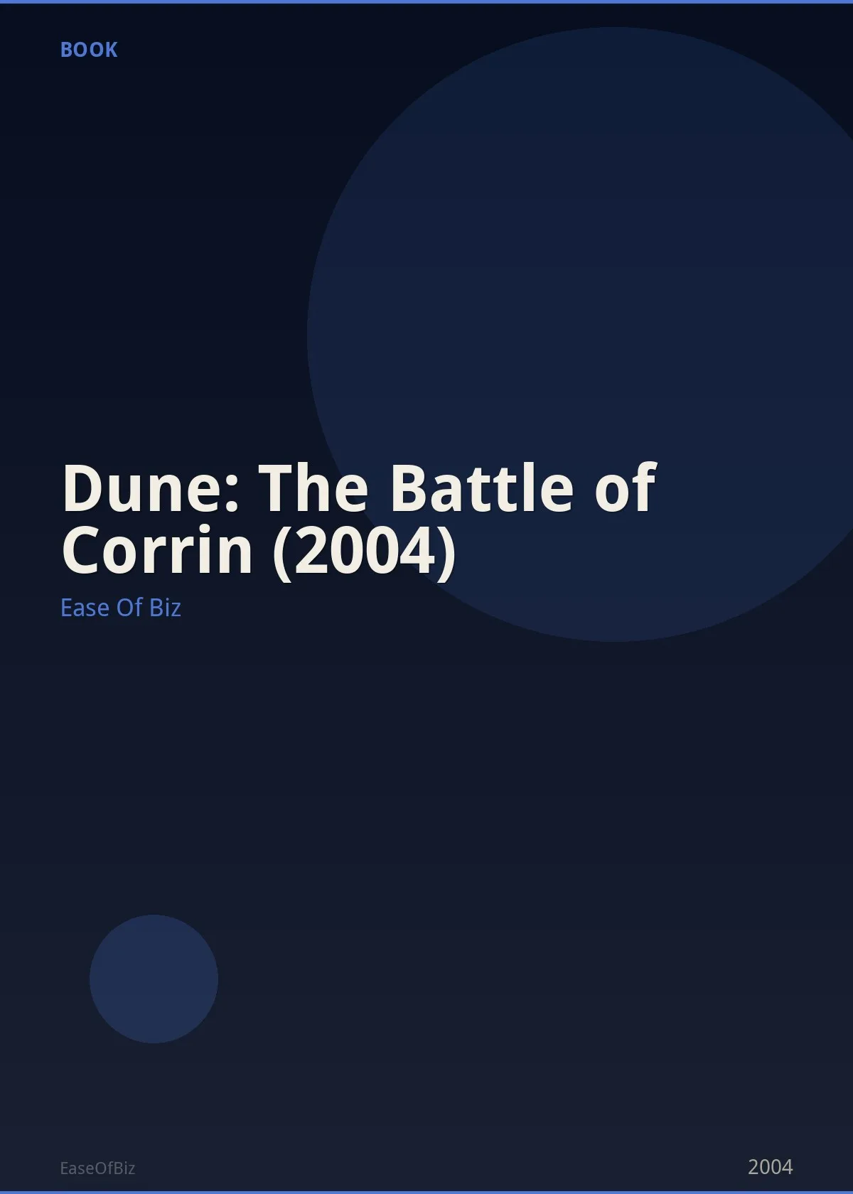 Dune: The Battle of Corrin (2004)