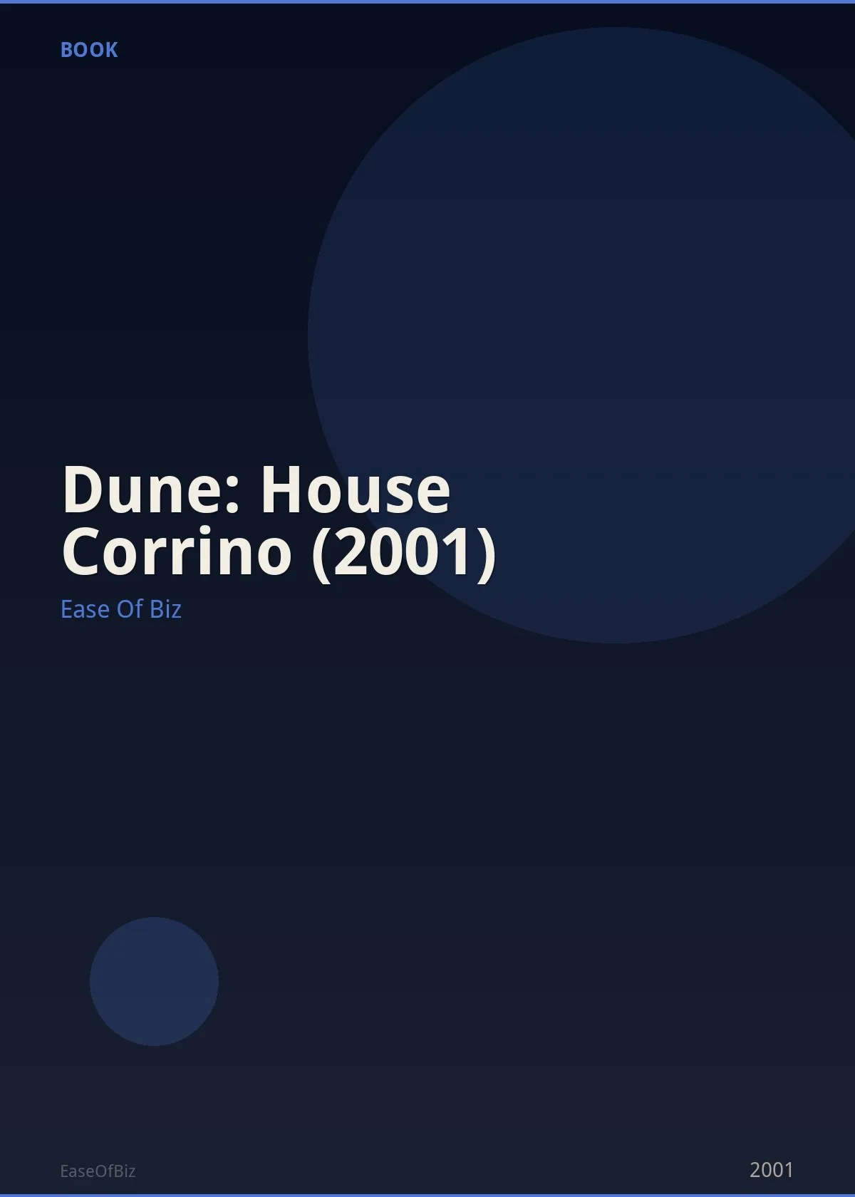 Dune: House Corrino (2001)
