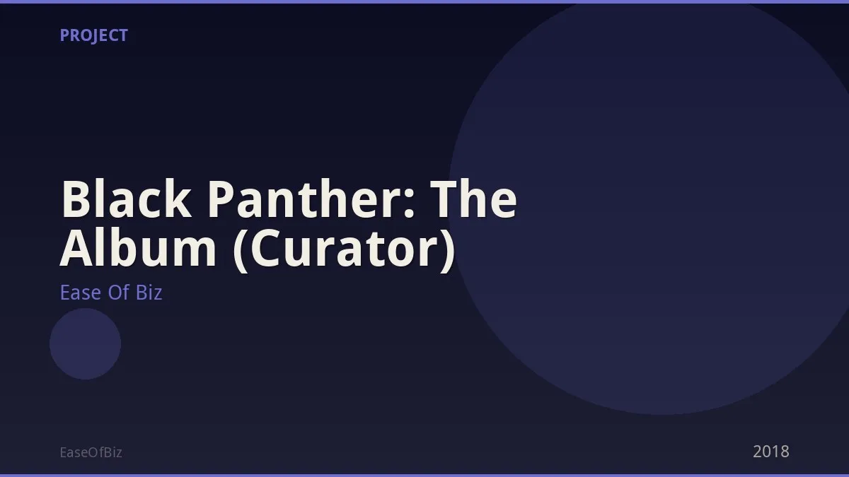 Black Panther: The Album (Curator)